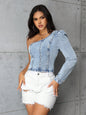 Women Slim Denim Top