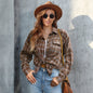 Women Long Sleeved Plaid Button Shirt Full Color Uniform Size Jacket