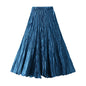 Spring Adult Lady like Woman High Grade Pleated Skirt Loose Slimming Expansion Skirt Casual All Matching A line Skirt