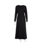 Spring Autumn  Women Clothing Long  Slit Graceful Fashionable Tight Waist Slim-Fit Long Sleeve Milk Silk Dress