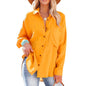 Women Clothing Spring Summer Drop Shoulder Batwing Shirt Casual Long Sleeve Shirt for Women