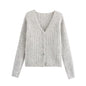 Autumn Winter Women Clothing Collar Bright Piece Idle Cardigan Casual Sweater Coat