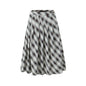 Retro Low Waist Cropped Long Skirt Women Design Pleated Plaid Contrast Color A line Autumn