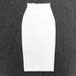 Characteristic Striped Sexy Mid Skirt Elegant Slim High Waist Hip Skirt Bandage Skirt