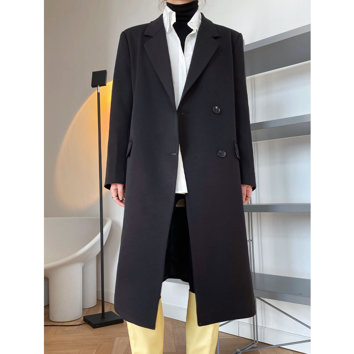 Spring Fall Mid-Length Small Blazer Women Casual Korean Blazer Top Blazer