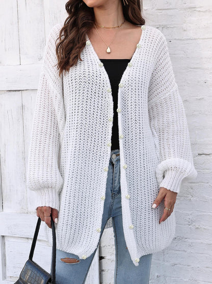 Women Thick Coat Autumn Winter Thick Needle Woven Sweater Cardigan Loose Lazy Casual Sweater