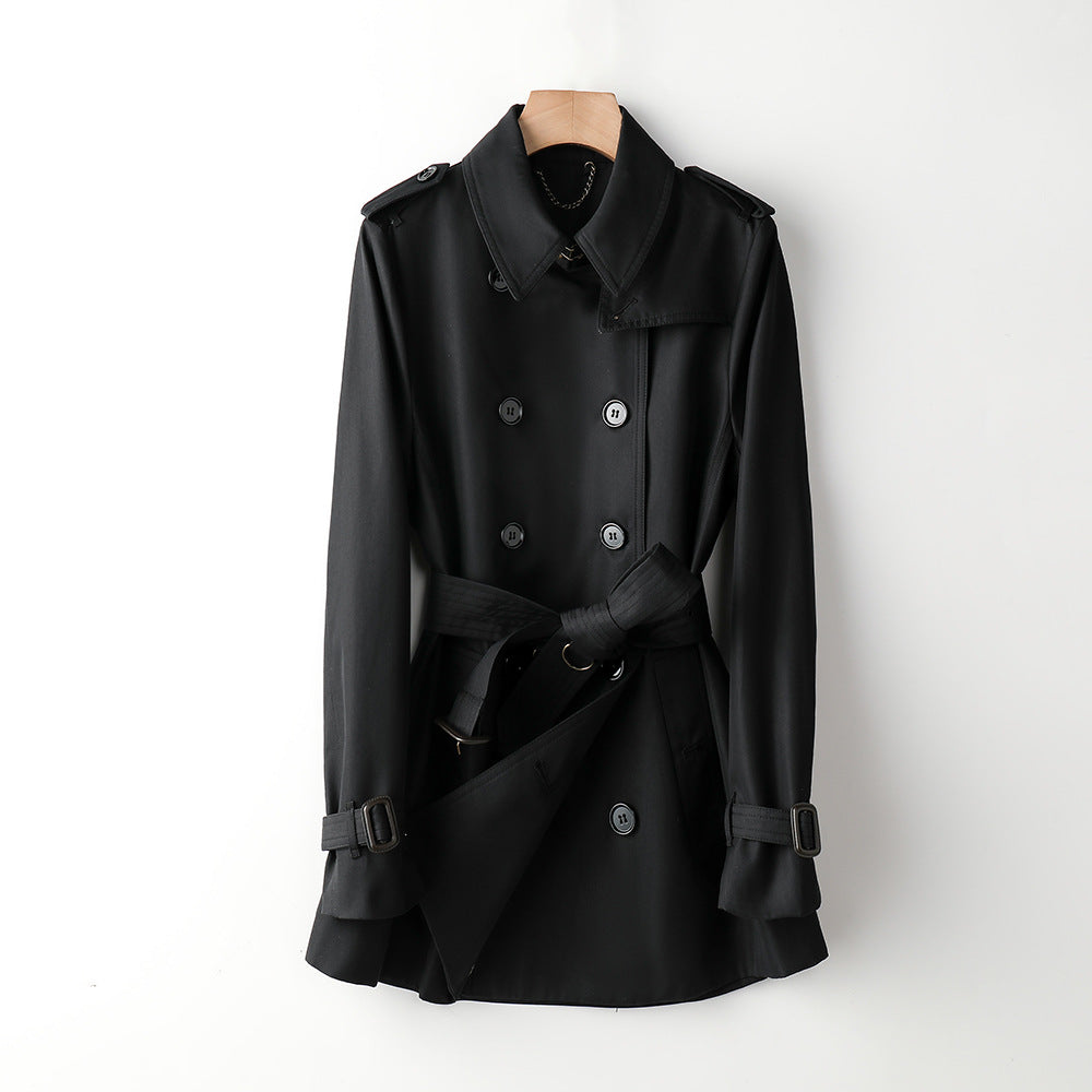 Element Trench Coat for Women Mid Length Fried Street Small British Spring Autumn Coat Women