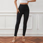 Women Clothing High Waist Stretch Solid Color Slim Fit Slimming Sports Leggings Casual Trousers