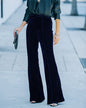 Fall Women Clothing Gold Velvet Bootcut Trousers High Waist Casual Pants