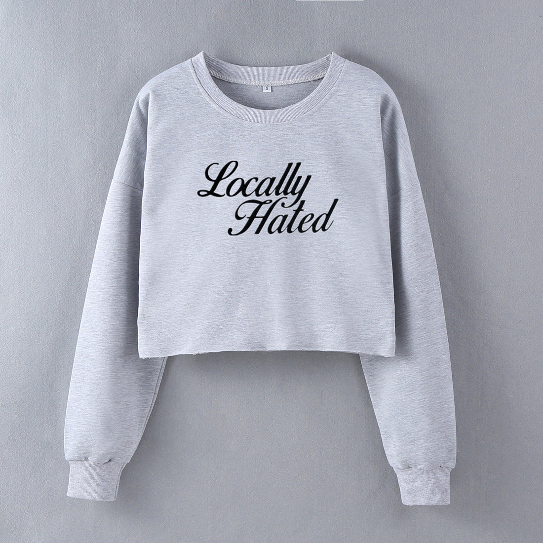 Locally Hated Street Hipster Sexy Women Top Short Long Sleeve Sweater