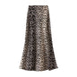 Fishtail Skirt Women Autumn Clothing High Waist Slimming Mid Length Hip Wrapping Skirt Leopard Print Dress