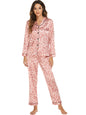 Satin Long Sleeved Trousers Home Wear Cardigan Suit Pajamas Women