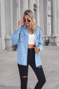 Light Color Figure Flattering Thin Denim Long-Sleeved Shirt Women