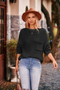 Winter Batwing Sleeve Small Turtleneck Sweater Solid Color Pocket Pullover Sweater Women