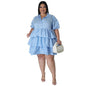 Plus Size Women Clothing Casual Loose Sexy Dress Women