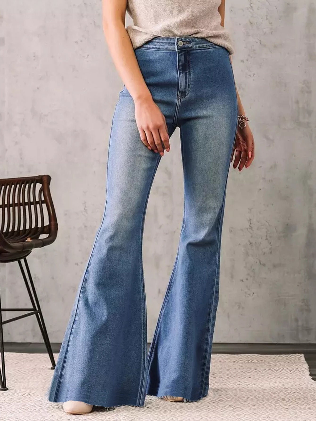 Autumn Winter Slim Fit Stretch Flared Pants Women Jeans Women Jeans