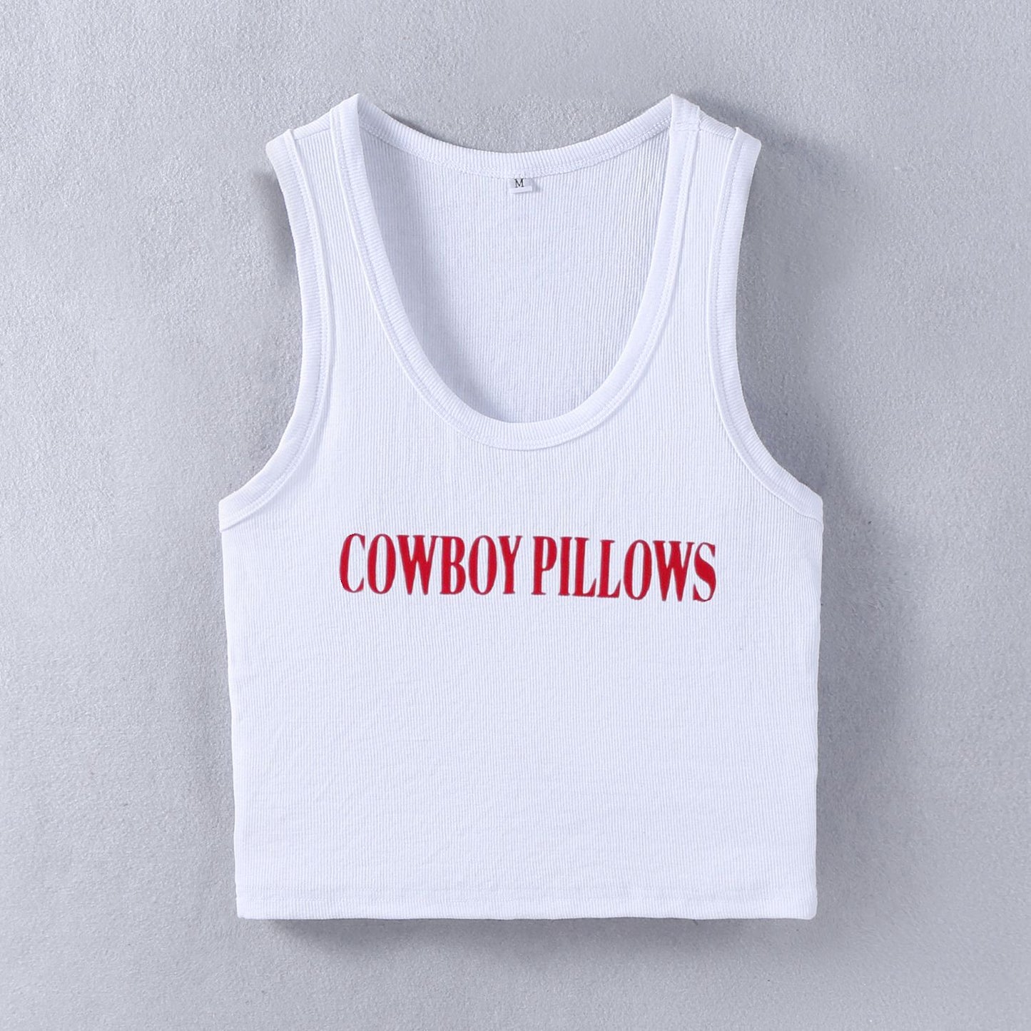 Cowboy Pillows Street Trendy Short Vest Women Top Summer