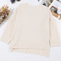 Fashionable Knitted Crew Neck Pullover Sweater Women Autumn Winter Loose Simple Pullover Women