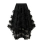 Yarn Skirt Candy Color Elastic Waist Fairy Mesh Skirt Puffy Irregular Asymmetric Ruffled Tiered Dress