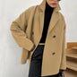 Autumn Winter Woolen Coat Collar Loose Thick Coat Office All Matching Women Wear