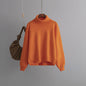 Autumn Winter Popular High Collar Loose Knitwear Sweater Women