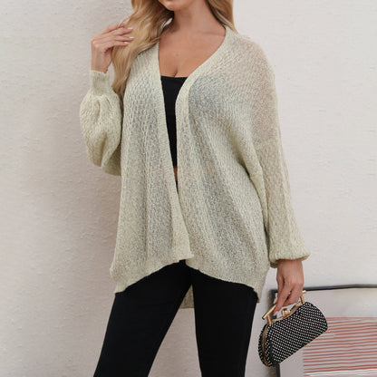 Women Clothing Women Sweater Cardigan Knitted Thin Coat Loose Casual Autumn Winter Women Top