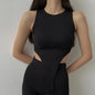 All-Match Solid Color Sleeveless Vest T-shirt Women Clothing Spring Summer