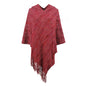 Hooded Striped Tassel Cape Shawl Women Autumn Winter Women Outer Scarf