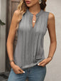 Women Clothing Summer Elegant Pleated V neck Vest Women Top T