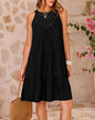 Women Clothing Popular Hollow Out Cutout Lace Stitching Halter A line Dress