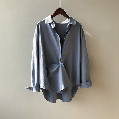 Simple Graceful Shirt Women Spring Loose Casual Shirt