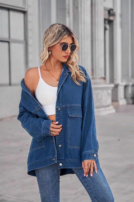 All Match Slimming Retro Classic Loose Denim Jacket Top Women