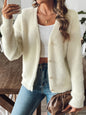 Women Mink Like Coat Women Clothing Autumn Winter Pearl Buckle Four Button Woven Sweater Cardigan