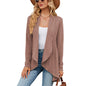 Autumn Winter Long Sleeve Solid Color Loose Cardigan Top Women Knitting Coat