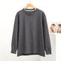 Women Colorful Dralon Pullover Top Round Neck Front Short Back Long Sweater Coat Autumn Winter