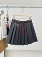 Korean Colorful Drawstring High Waist Pleated Skirt Autumn All Matching Slimming Anti Emptied Skirt