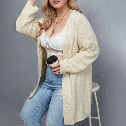 Cardigan Sweater Long Autumn Winter Long Knitted Coat Elegant Women Clothing