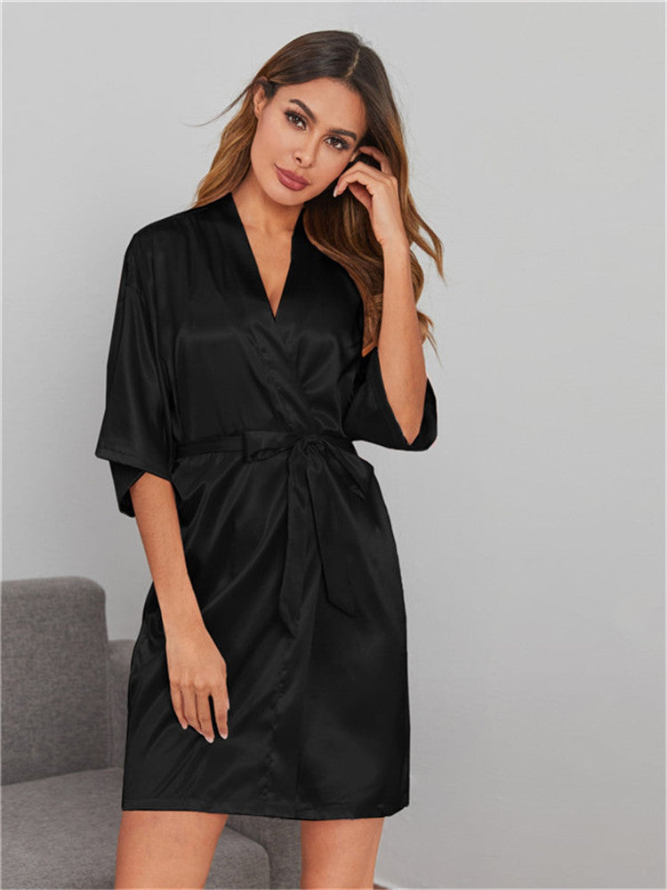 Bathrobe Night-Robe Women Sexy Home Wear Pajamas