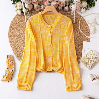 Women Clothing Sweater Custom Spring Autumn Cardigan Coat Sweater Solid Color Long Sleeve