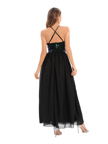 Sexy Backless Spaghetti Straps Dress Women Clothing Maxi Dress Evening Dress