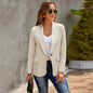 Side Pocket  Women Small Blazer Solid Color Casual Jacket Blazer Outerwear