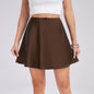 Satin Skirt High Waist Elastic Solid Color Women Skirt Women Clothing