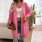 Autumn Winter Women Clothing Batwing Sleeve Elegant Cardigan Solid Color Sweater Coat