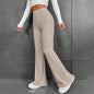 Casual Solid Color Micro Pull High Waist Pants Women Pants Slim Fit Slimming Autumn Winter