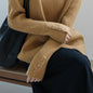 Soft Glutinous Turtleneck Sweater Women Winter Button Slim Knit Bottoming Shirt