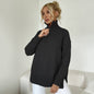 Zipper Women Autumn Winter All Matching Graceful Casual Slit Long Sleeved Knitwear Sweater