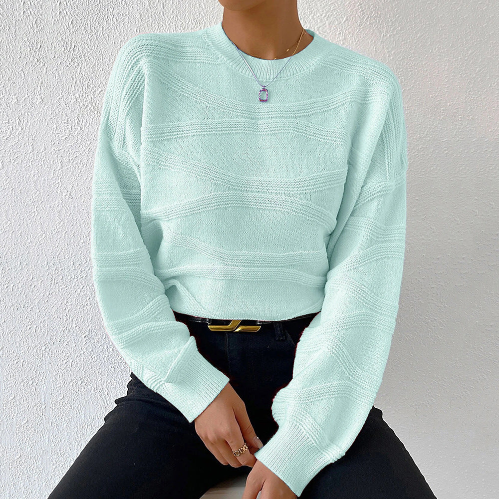 Women Clothing Wildberries Candy Colored Top Simple Stylish Casual Sweater