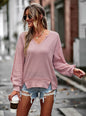Casual Loose Top Women Autumn Winter Front Short Back Long Solid Color T shirt