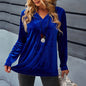 Velvet Shirt Women Autumn Winter Office Long Sleeved