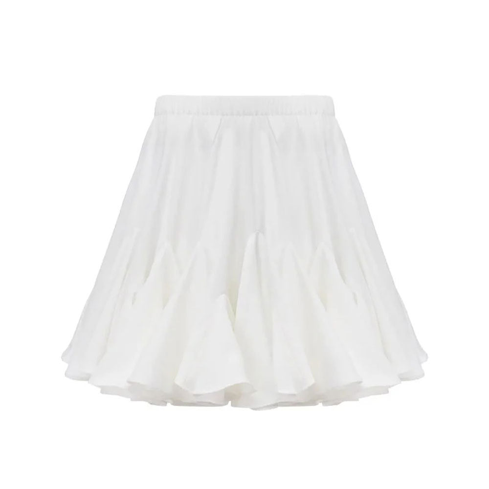 Women Skirt Summer Street Trendy Patchwork Mini Pleated Skirt